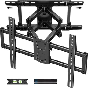 Full Motion TV Wall Mount 24 inch Studs for Most 42-86 Inch TVs, Adjustable TV Wall Mount Swivel and Tilt, Loading 110 LBS
