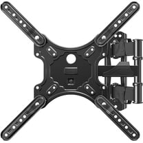 Full Motion TV Wall Mount for Most 26-60 Inch TVs, Max VESA 400x400mm Wall Mount TV Bracket with Swivel Tilting Extension Level Adjustment for LED LCD Flat Curved TVs Up to 77 LBS, MU0018