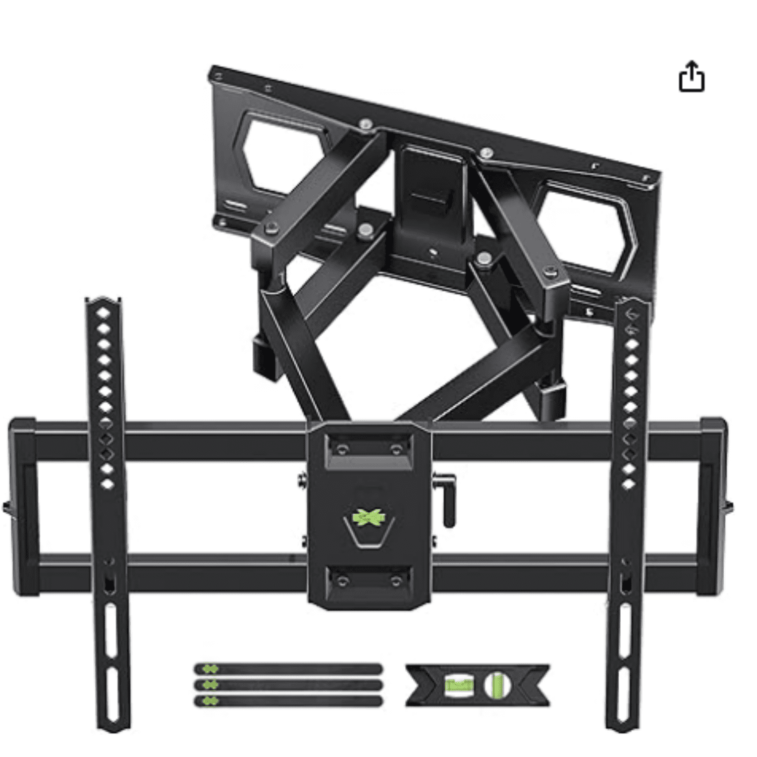 Full Motion TV Wall Mount for Most 37"-84" Flat Screen TV, Swivel or Tilt Wall Bracket with Dual Articulating Arms, for 12"-16" Wood Studs, Max VESA 600x400mm, Load 120 lbs