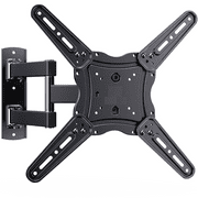 Full Motion TV Wall Mount Articulating Arms Swivels Tilts Bracket for 26-60 inch Flat Curved TVs, Max 400x400mm Holds up to 88lbs