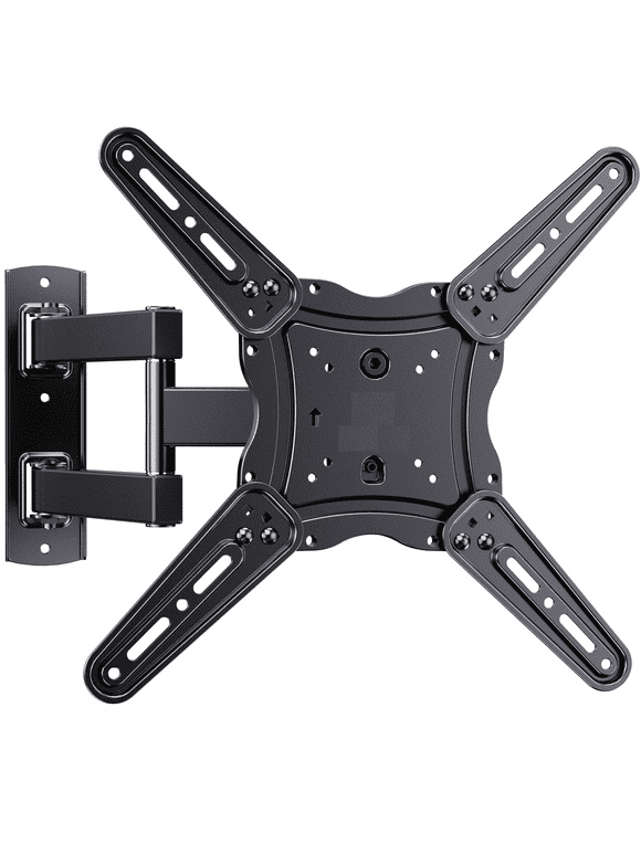 Full Motion TV Wall Mount Articulating Arms Swivels Tilts Bracket for 26-60 inch Flat Curved TVs, Max 400x400mm Holds up to 88lbs