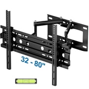 Full Motion TV Wall Mount Bracket for 32-80 inch TVs, Articulating Arms with Swivel Tilt Extension, Holds Up to 132lbs, Max VESA 600x400mm