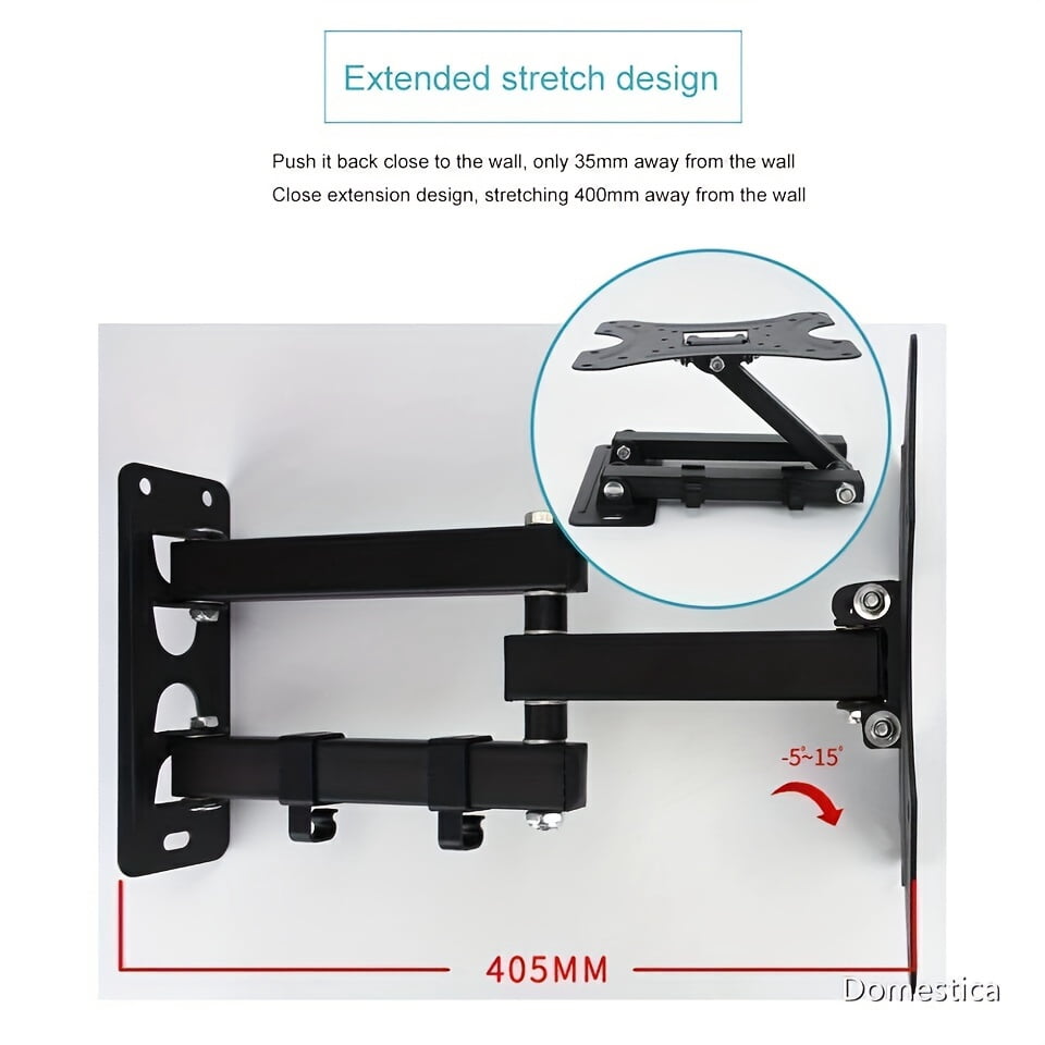 Full Motion TV Wall Mount Bracket Swivel Tilt for 26-55" TVs