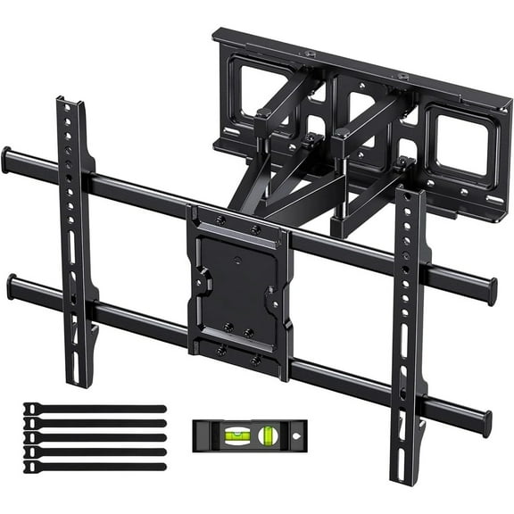 Full Motion TV Wall Mount Bracket for 37-82 inch Flat Curved TVs, Max 600x400mm, Holds up to 132lbs