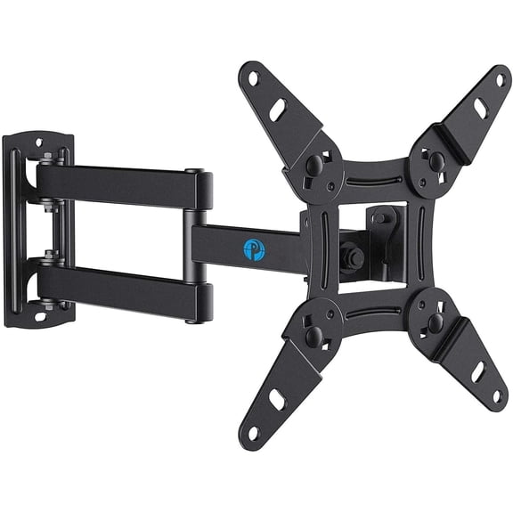Full Motion TV Wall Mount for Echo Show 21/15 and 13-43 Inch Flat Curved Screen TVs & Monitors, Max VESA 200x200mm up to 44lbs, Bracket with Rotation Swivel Tilt Extension