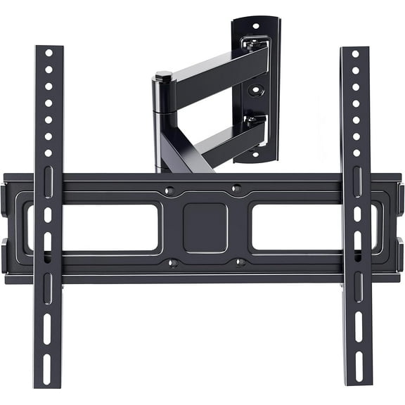 Full Motion TV Wall Mount, Heavy Duty Single Articulating Arms TV Bracket for Most 32-55 Inch Flat Curved TVs, Up to