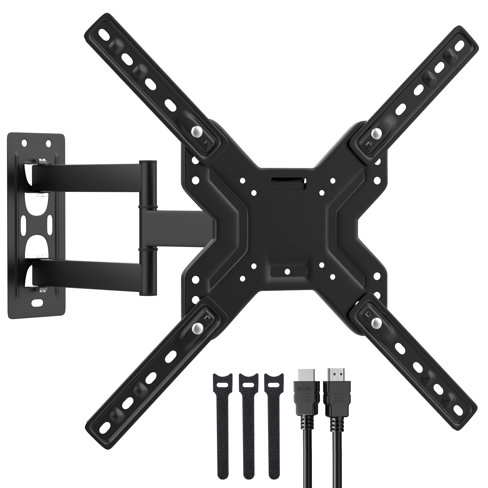 Full Motion Height Adjustable TV Wall Mount for 2665 inch Flat Curved