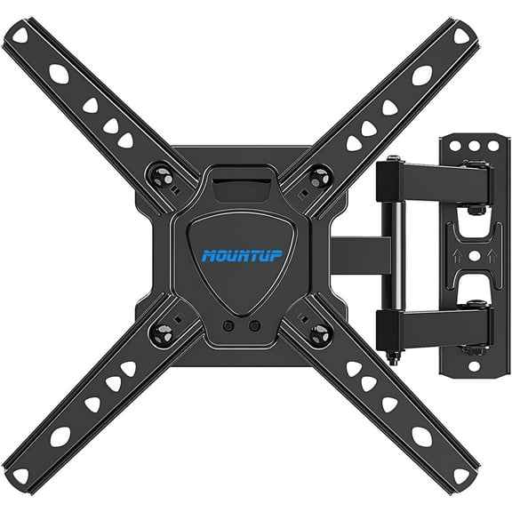 Full Motion TV Wall Mount & Universal Soundbar Mount Bracket MU9122-A Bundle