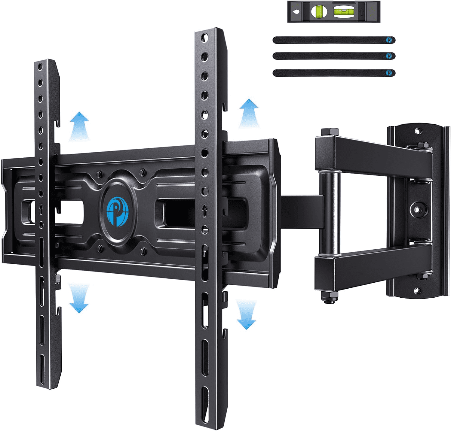 Full Motion TV Wall Mount for Most 23-60" LED LCD OLED Flat & Curved TVs Universal Swivels Tilts Extension Leveling Hold up to 88lbs Max 400x400mm