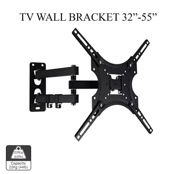 Full Motion TV Wall Mount for Most 32-55 Inch LED LCD Screens TVs up to 44lbs, TV Wall Bracket with Strong Articulating Arms Swivel Tilt Extension