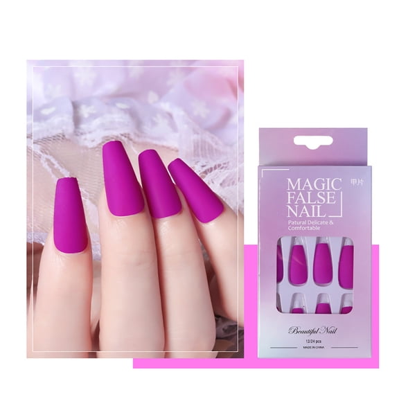 Full Nail Tips for Manicure - Stylish False Nails Tool Set for
