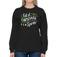 thumbnail image 1 of Full Of Christmas Spirits Sweatshirt Women -Smartprints Designs, Female Medium, 1 of 4
