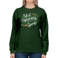 thumbnail image 1 of Full Of Christmas Spirits Sweatshirt Women -Smartprints Designs, Female Medium, 1 of 4