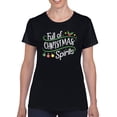 thumbnail image 1 of Full Of Christmas Spirits T-Shirt Women -Smartprints Designs, Female 5X-Large, 1 of 4