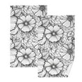 thumbnail image 1 of Full Of Flowers Hand Towels Cotton Bath Towels Large Face Towels Absorbent for Bathroom 2 Packs, 1 of 1