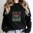thumbnail image 1 of Full Of Holiday Spirit It's Called Whiskey Funny Cartoon Graphic SW334 Unisex Sweatshirt, Up to Size 5XL, 1 of 2