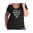 thumbnail image 1 of Full Of Holiday Spirit Womens Plus Size Scoopneck Tee, 1 of 1