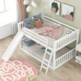 Full Over Full Bunk Bed with Convertible Slide and Ladder,Bedroom Wood