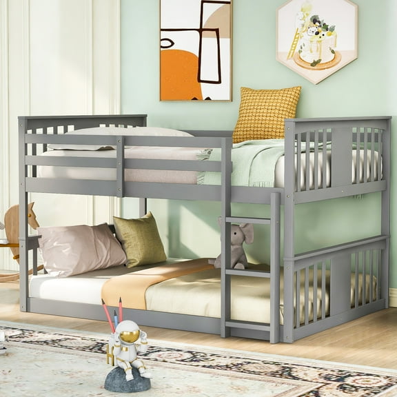 Full Over Bunk Bed, Gray - Fits Two Size Mattresses Bed With Ensures A Peaceful Night's Sleep