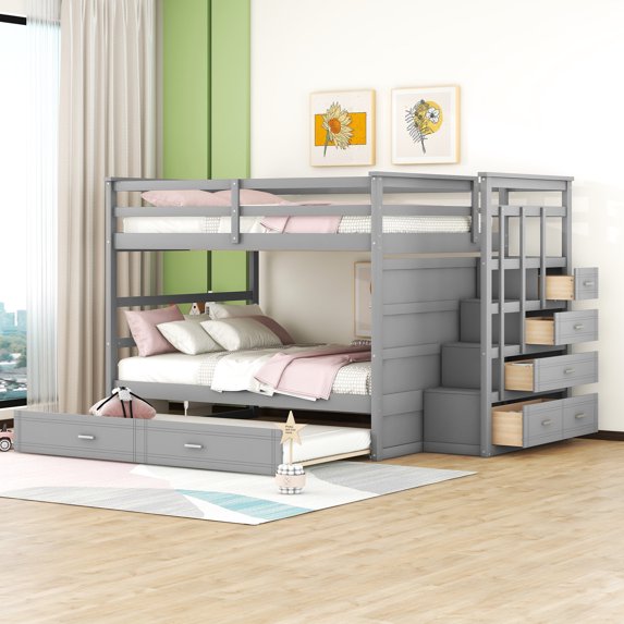 Full Over Full Bunk Bed / Espresso, Clean Design, High-Quality ...