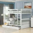thumbnail image 1 of Full-Over-Full Bunk Bed with Ladders & 2 Storage Drawers (White) - Spacious for Guests & Storage!, 1 of 13
