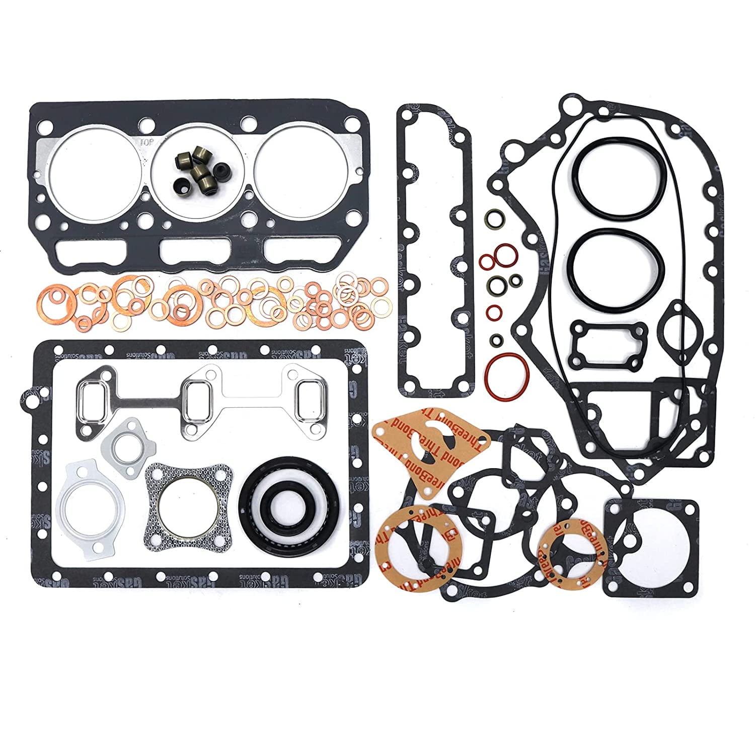 3GM30F Complete Overhaul Gasket Kit For Yanmar Marine Diesel Engine - Full Gasket Set