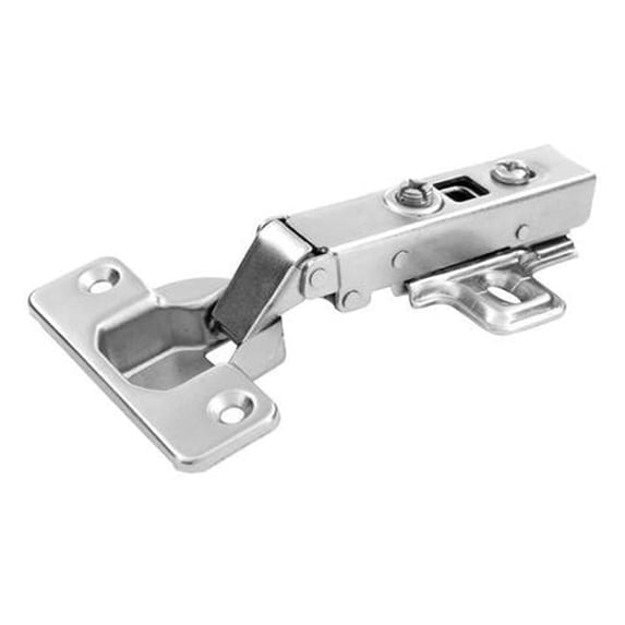Full Overlay Soft-Close Frameless Hinge, Polished Nickel - Pack of 2