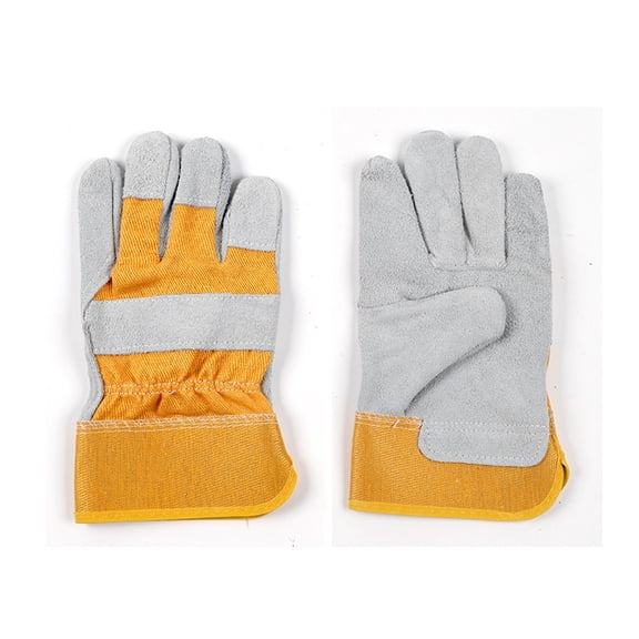 Full Palm Leather Short Welder's Gloves Half Electric Welding Security Protection ,More Durable