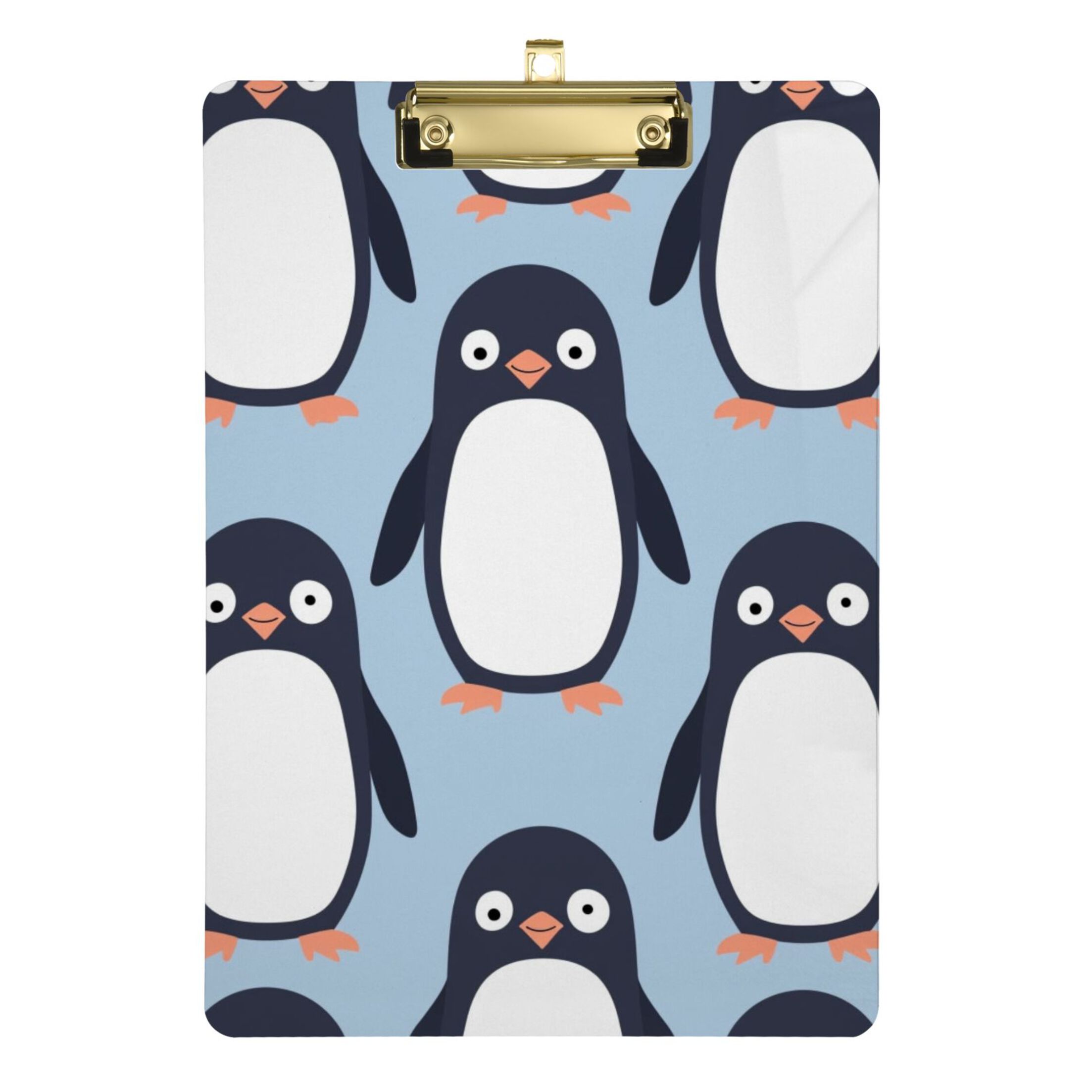 Full Penguins Acrylic Clipboards 12 x 9 Inch A4 Size with Low Profile