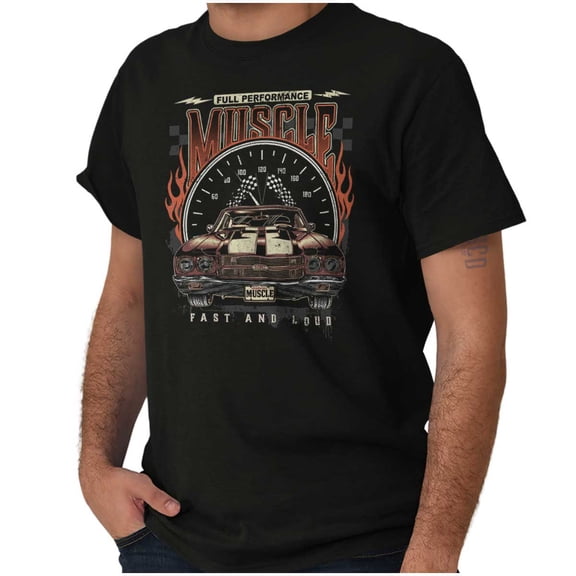 Full Performance Muscle Fast Loud Car Men's Graphic T Shirt Tees Brisco Brands S