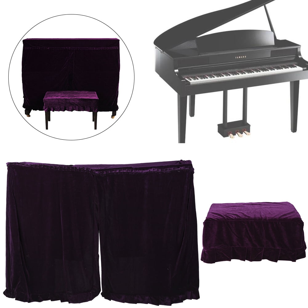 Full Piano Dust Cover, Antistatic Twopiece Split Type Full Piano Cover, Upright Piano For