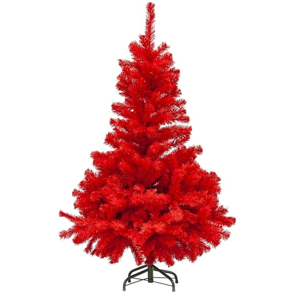 Northlight Full Pine Artificial Christmas Tree - 4' - Scarlet Red - Unlit