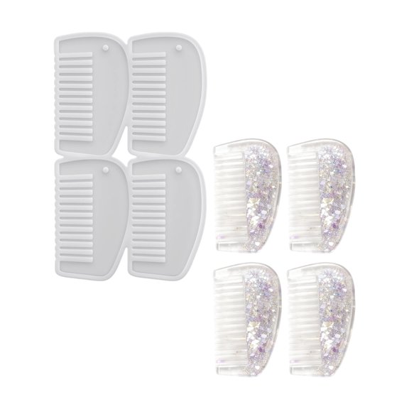 Full Plate Comb Making Mold Nonstick Silicone Designs For Creative Crafts Hair Accessory Template With Precise Hole