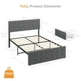 thumbnail image 1 of Full Platform Bed Frame with Headboard and 4 Drawers Storage, Button Upholstered Mattress Foundation with Wood Slat Support, No Box Spring Needed, 1 of 9