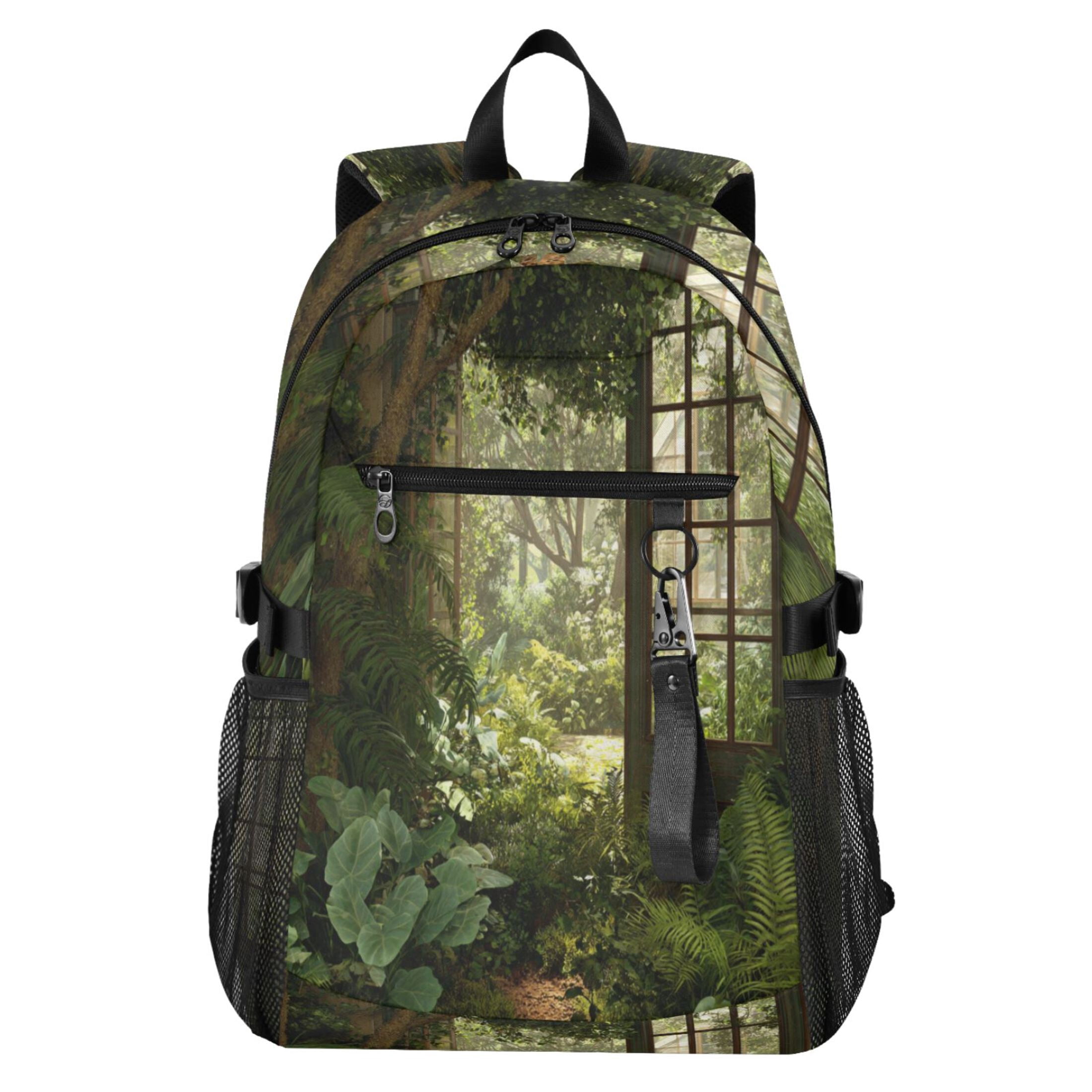 Small Pc Backpack Full‑Print Casual Laptop Backpack, 20L Water‑Resistant Twill Tote ...