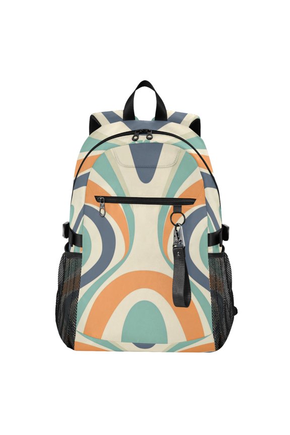 FullPrint Casual Laptop Backpack, 20L WaterResistant Twill Tote Daypack with 14 Inch Computer Compartment for School Business Travel Super Beautiful Fringe