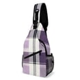 thumbnail image 1 of Full Print Chest Bag 8×15in Outer Large Bag On Both Sides Of Mesh Bag Inside Pocket Design Sponge Pad Shoulder Strap LavenderBlush Buffalo Plaid Check Tartan Scotland_1, 1 of 8