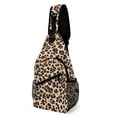 thumbnail image 1 of Full Print Chest Bag 8×15in Outer Large Bag On Both Sides Of Mesh Bag Inside Pocket Design Sponge Pad Shoulder Strap Leopard Print Pattern Background_4, 1 of 8