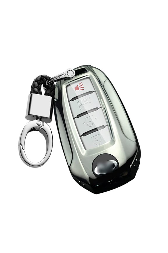 Full Protection Keyless for Infiniti Key Fob Cover 5/4 Button Plating TPU Key Case with Keychain for Infiniti QX60 2020 2021 QX50 Q50 Q60 Car Keys