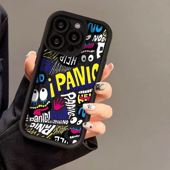 Full Protection Shockproof Case for Apple iPhone 17 Pro Max, Fashionable Funny Graffiti Pattern Phone Shell