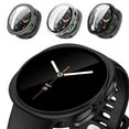 thumbnail image 1 of Full Protective Hard PC Case with Tempered Glass Screen Protector for Samsung Galaxy Watch 8 40mm, Black, 1 of 9