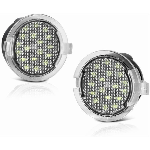 Full Puddle Light Replacement For F150 Expedition Explorer Edge Taurus X Mark LT Under Side Mirror Lamp, 2-Pieces Left & Right Set