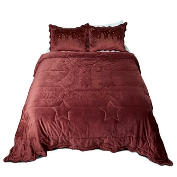 Harry Potter Golden Hogwarts 3 Piece Full/Queen Bedding Set for All Ages