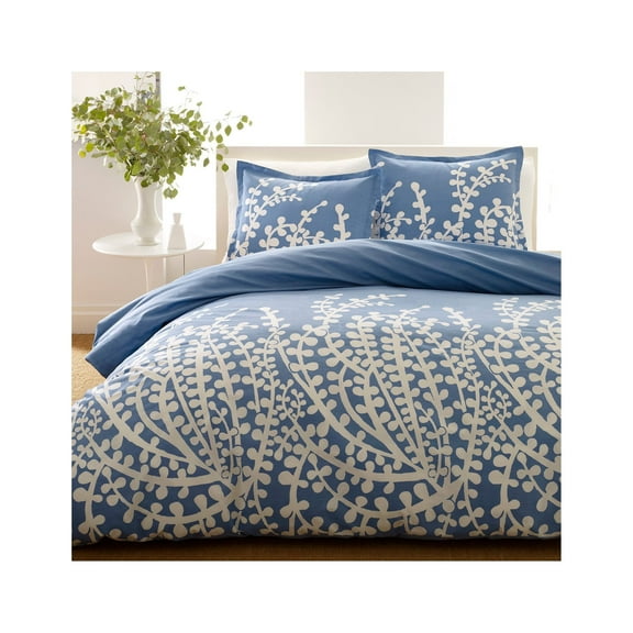 Full/Queen Branches Comforter and Sham Set French Blue: Bedding, Pre-Washed, OEKO-TEX Certified