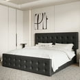 thumbnail image 1 of Full/Queen/King Size Bed Frame with Headboard and 4 Storage Drawers, Platform Bed Frame Square Stitched Button Tufted, No Box Spring Needed, Noise Free, Easy Assembly, 1 of 7