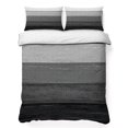 thumbnail image 1 of Full Quilt Set 78''x90'', Black Grey Ombre Lightweight Summer Bedspread Coverlet Set with 2 Pillow Shams, Farmhouse Vintage Wooden Striped Breathable All Season Quilt Bedding for Bedroom/Guest Room, 1 of 9