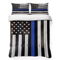 thumbnail image 1 of Full Quilt Set 78''x90'', Blue American Flag Lightweight Bedspread Coverlet Set with 2 Pillow Shams, Black White Stripe US Flag Retro Wooden Breathable All Season Quilt Bedding for Bedroom/Guest Room, 1 of 9