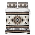 thumbnail image 1 of Full Quilt Set 78''x90'', Brown Boho Lightweight Bedspread Coverlet Set with 2 Pillow Shams, Southwestern Ethnic Aztec Retro Geometric Breathable All Season Quilt Bedding for Bedroom/Guest Room, 1 of 9