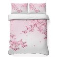 thumbnail image 1 of Full Quilt Set 78''x90'', Cherry Blossom Lightweight Summer Bedspread Coverlet Set with 2 Pillow Shams, Gradient Tree Pink Flower Plant Breathable All Season Quilt Bedding for Bedroom/Guest Room, 1 of 9