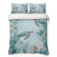 thumbnail image 1 of Full Quilt Set 78''x90'', Coastal Turtle Lightweight Bedspread Coverlet Set with 2 Pillow Shams, Nautical Eucalyptus Leaves Coral Seaweed Breathable All Season Quilt Bedding for Bedroom/Guest Room, 1 of 9